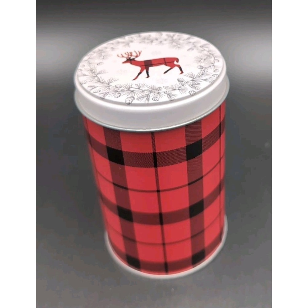 Round small Christmas deer Tin